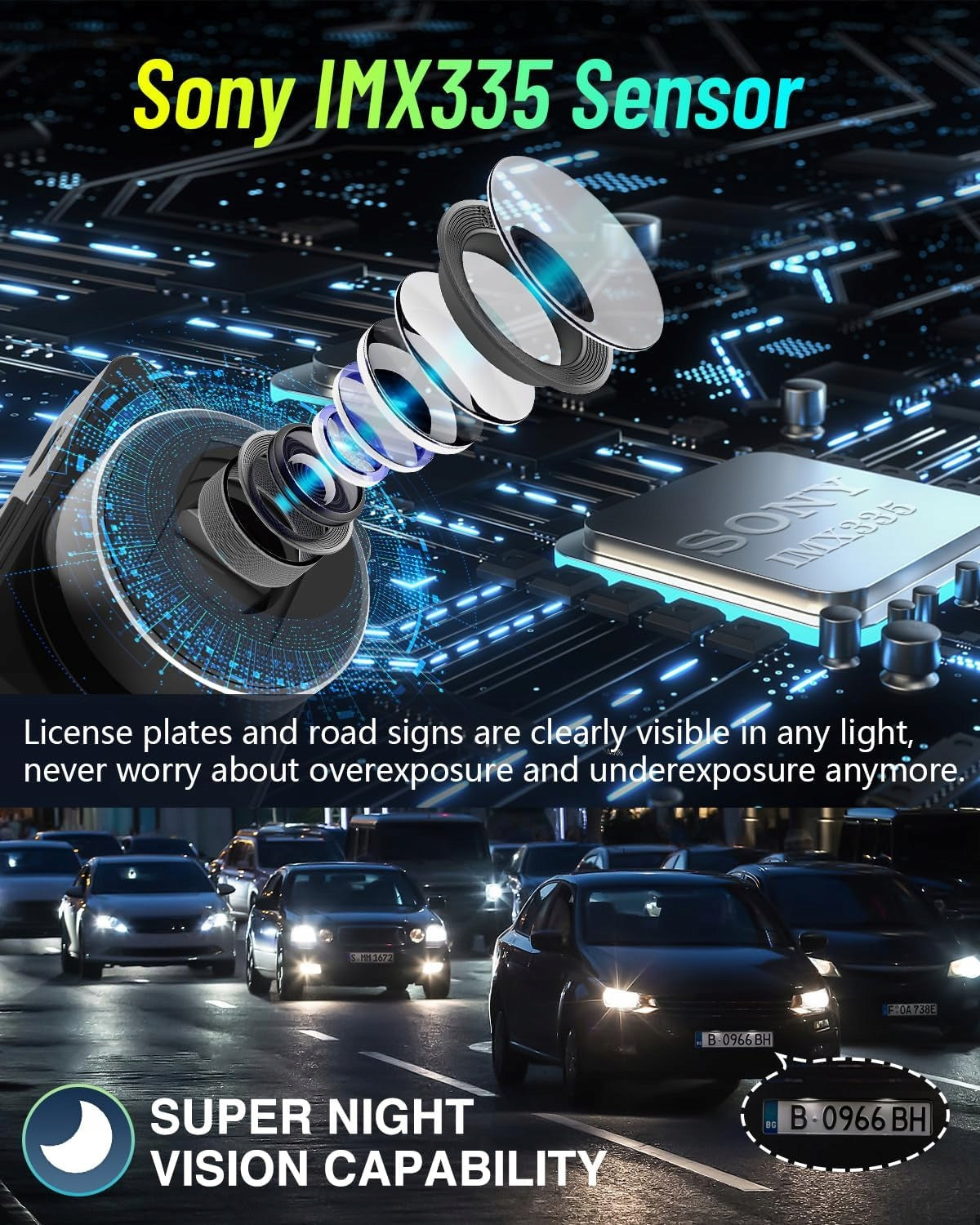 Car Camera AQV D3 4K ULTRA WiFi App Monitoring 24H 64GB Brand no brand