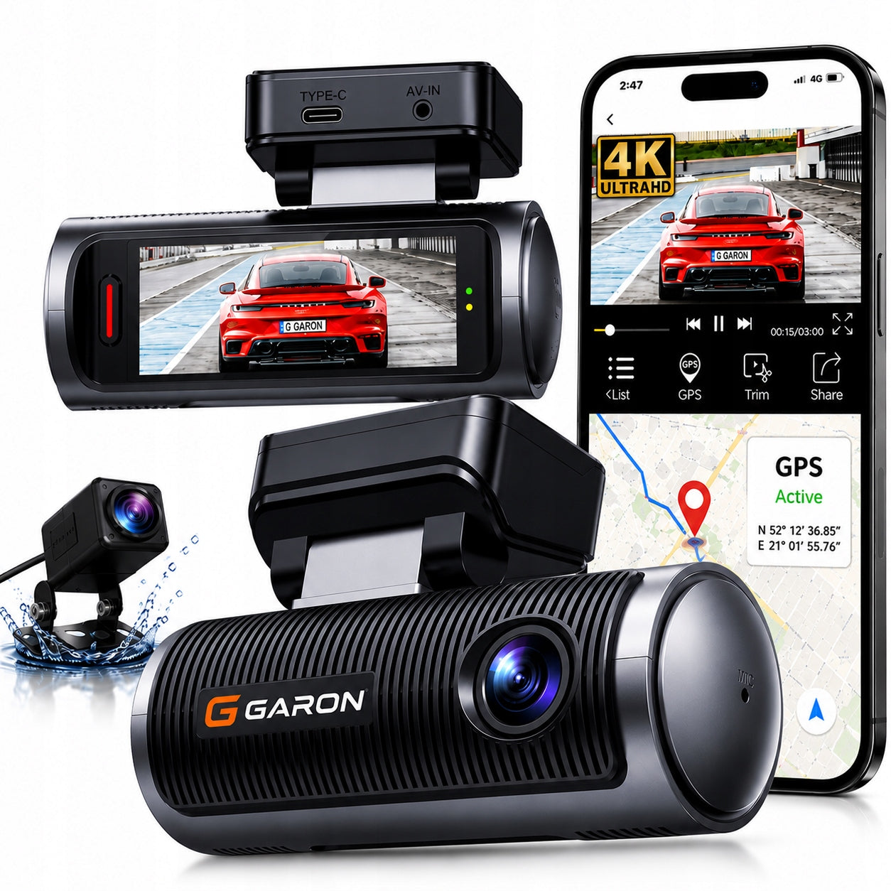 Car Camera Video Car DVR GARON GPS Video Recorder