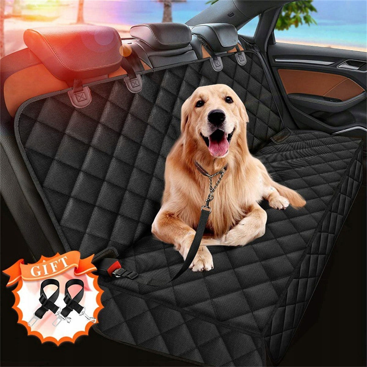 Car Dog Mat with Lock for Passenger Seat Cover