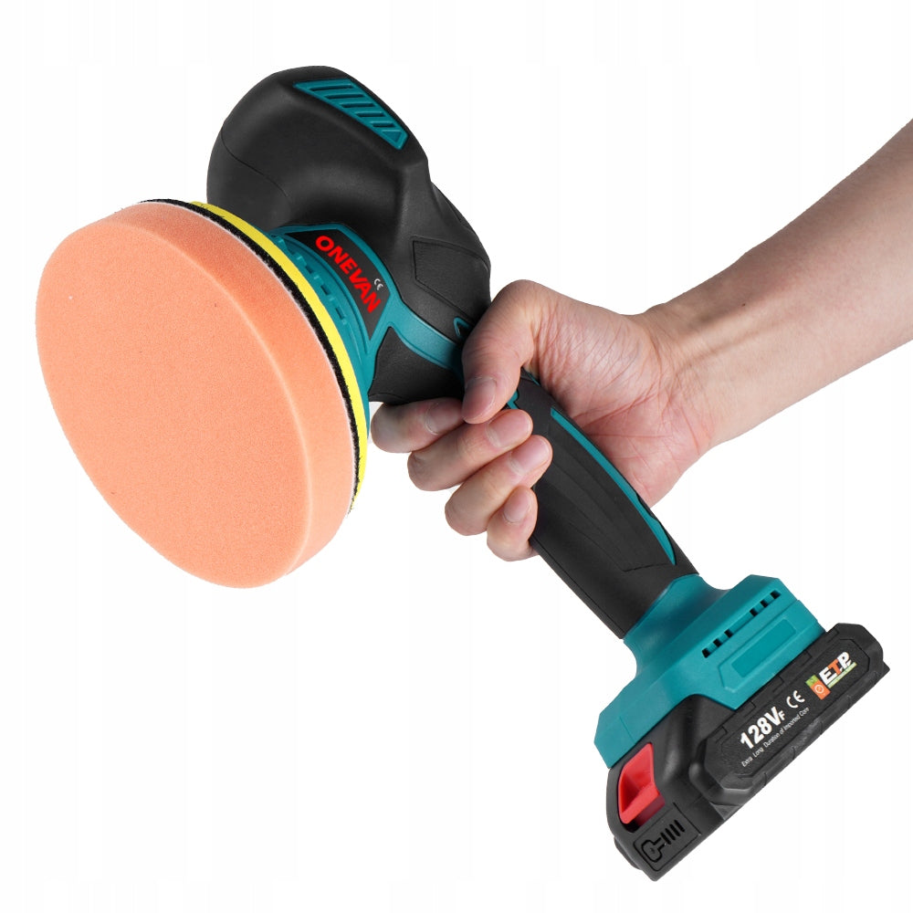 Car Eccentric Cordless Polisher Large Set 2 x Rechargeable Battery Brand 100