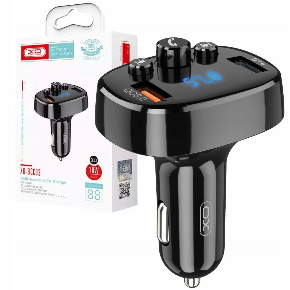 Car FM BT MP3 Transmitter Car Charger 18W QUICK CHARGE 3.0