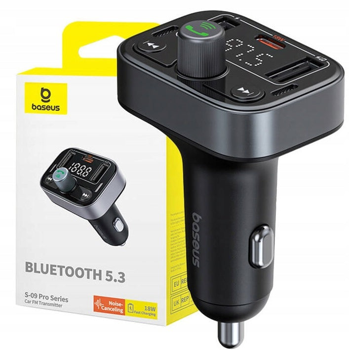 Car FM Transmitter Baseus version Pro S-09 Bluetooth Receiver 5.3