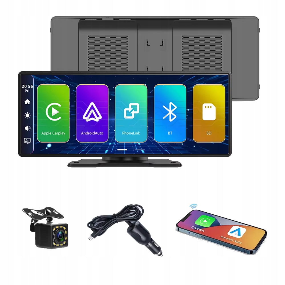 Car Multimedia Kit CarPlay AndroidAuto + 12LED Reversing Camera