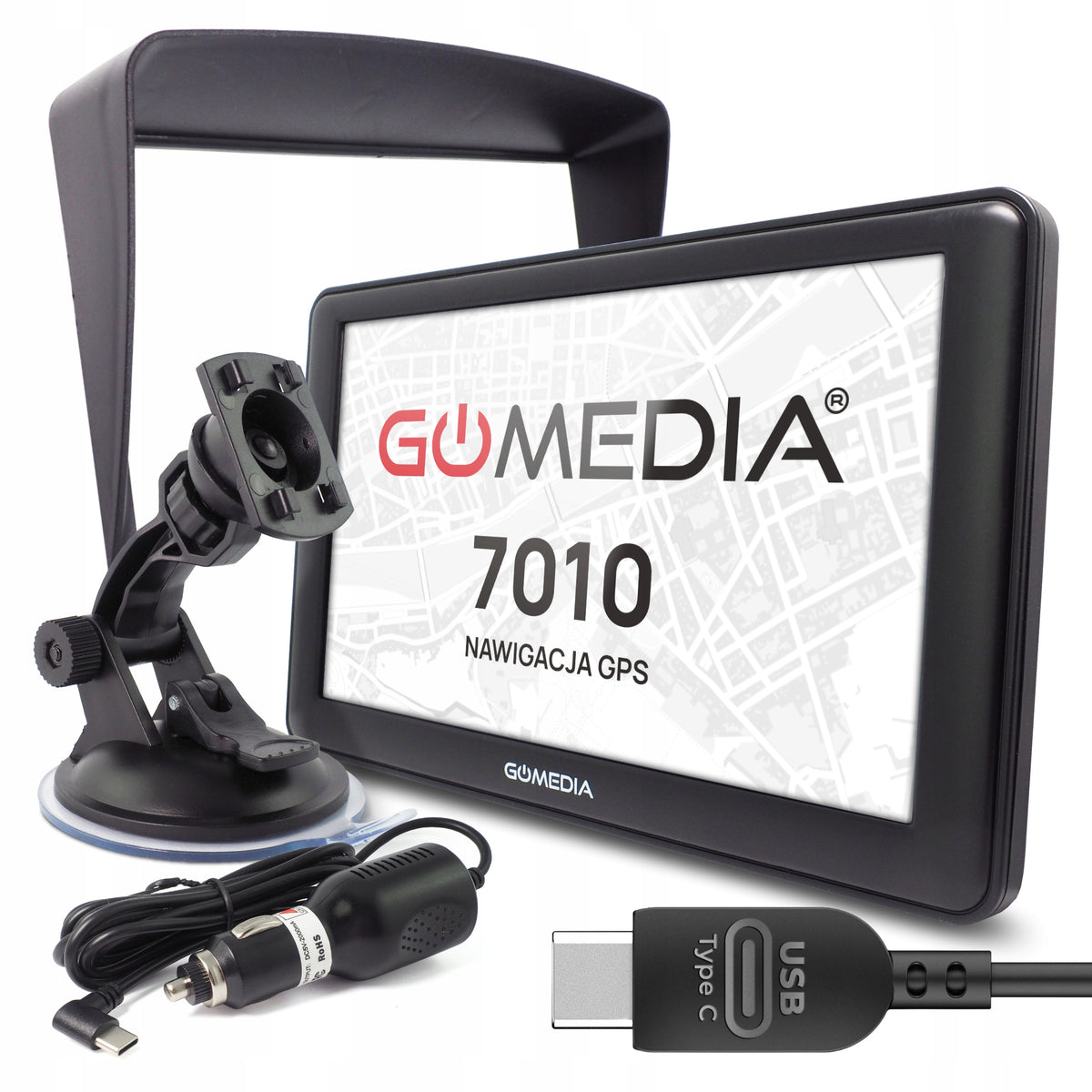 Car Navigation TIR GPS GOMEDIA 7010 7" USB-C 16GB ROM 256GB