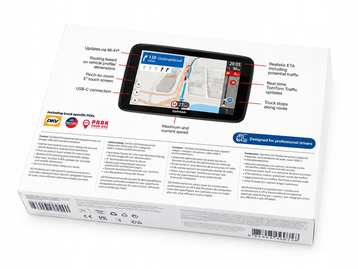 Car Navigation TomTom GO Professional 5" 2nd Gen Wi-Fi Europe Manufacturer code GO PROFESSIONAL 2nd GEN