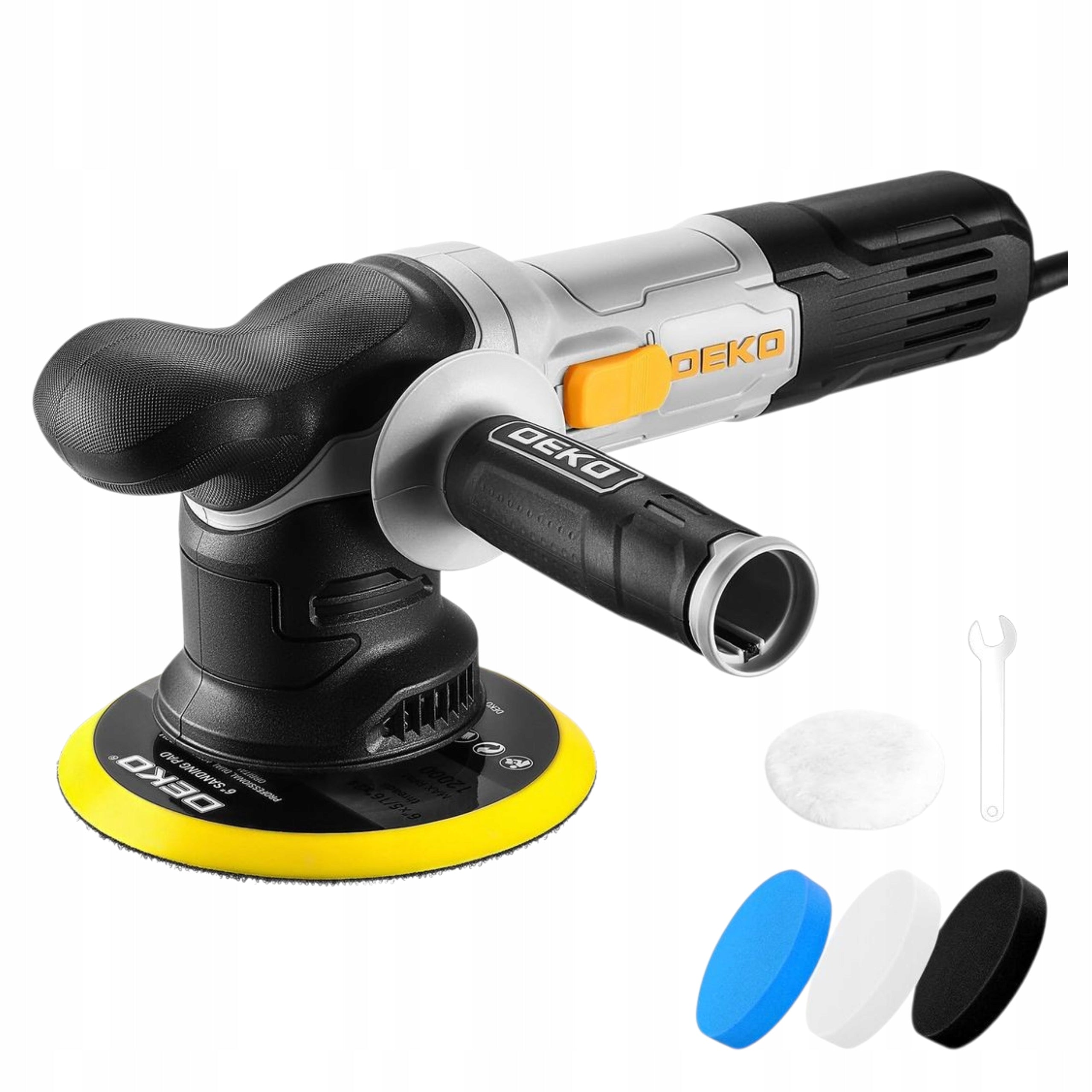 Car Orbital Polisher 800W 150mm 6 Gears Dual Action 9mm DEKOPRO