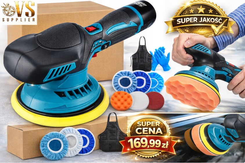 Car Polisher Eccentric 125mm 2x Aku Varnish Kit Auto