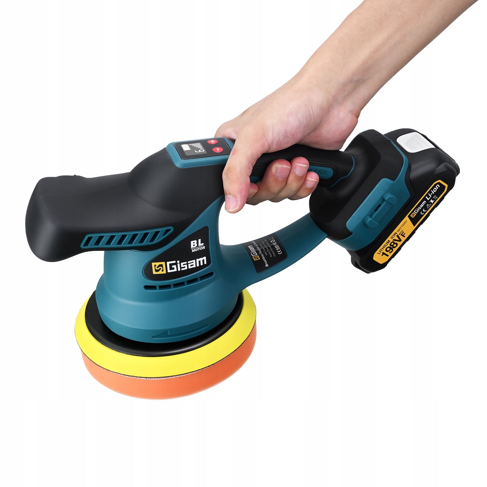 Car Polisher Polishing Machine 150mm 6Gear 2Battery Packaging status original