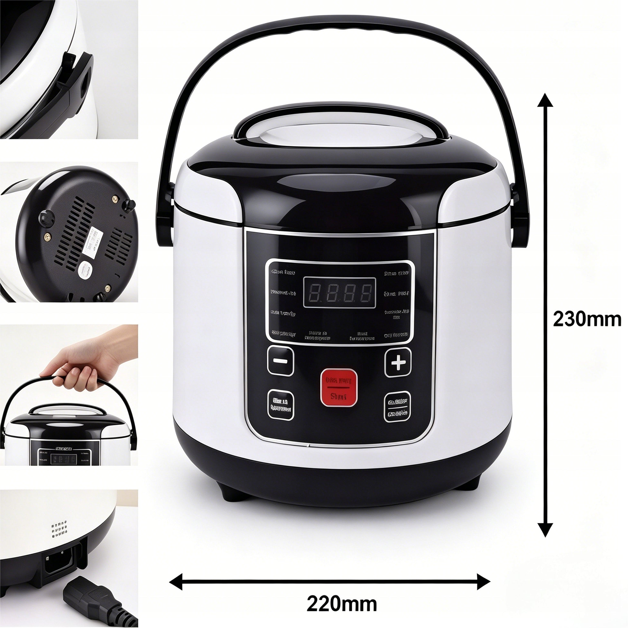 Car RICE COOKER 2L MULTICOOKER tourist 12V 24V TIR bus LCD timer Product weight with unit packaging 0.58 kg