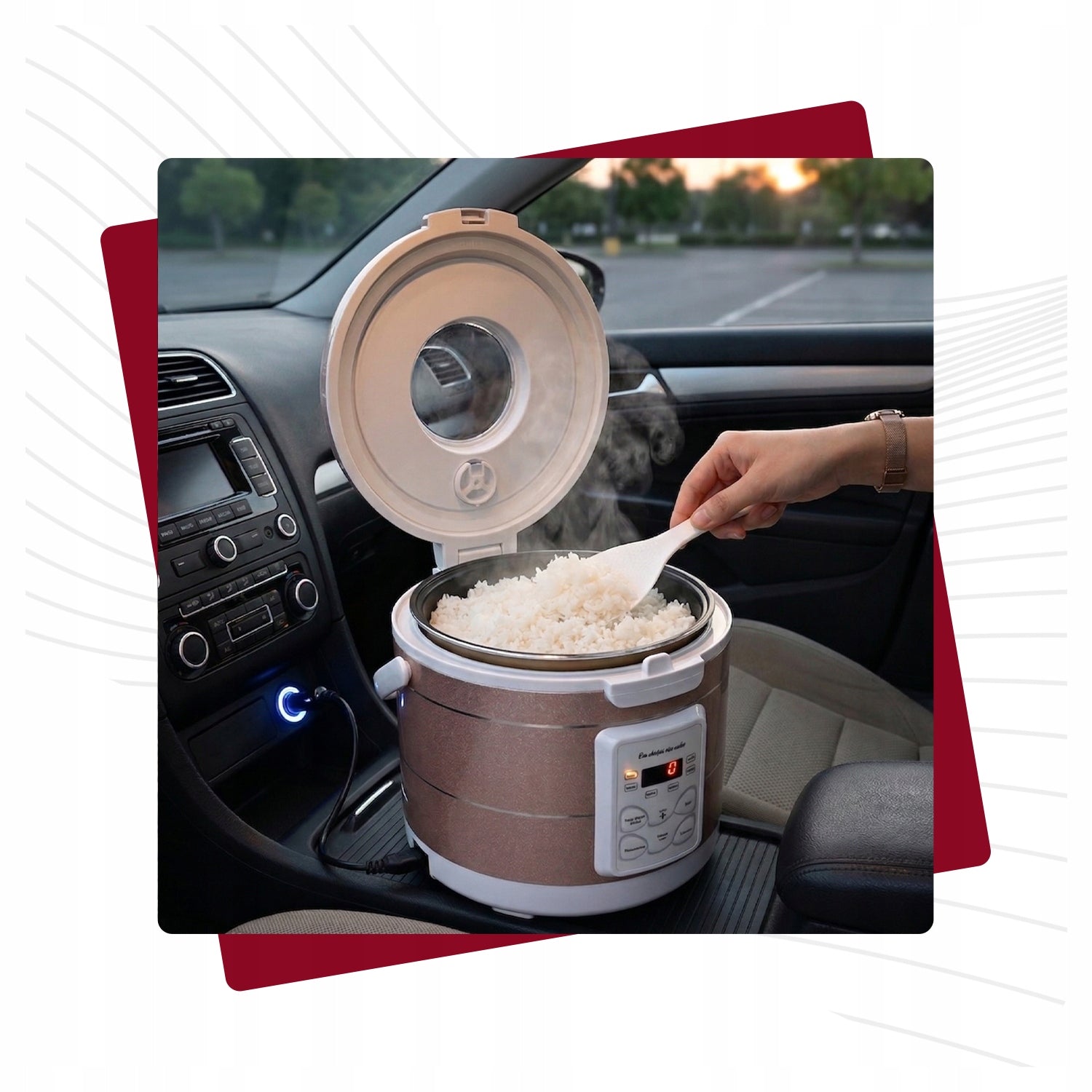 Car RICE COOKER 3L MULTICOOKER 12V 24V TOURIST COOKER TIR bus Manufacturer code RYŻOWAR 12V 24V 3L 220W kuchenka multi