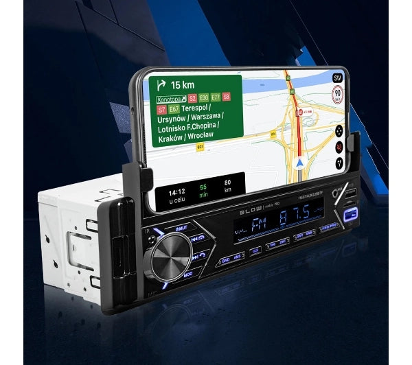 Car Radio 1DIN BLOW mobile PRO USB SD Bluetooth Phone Holder Brand Blow