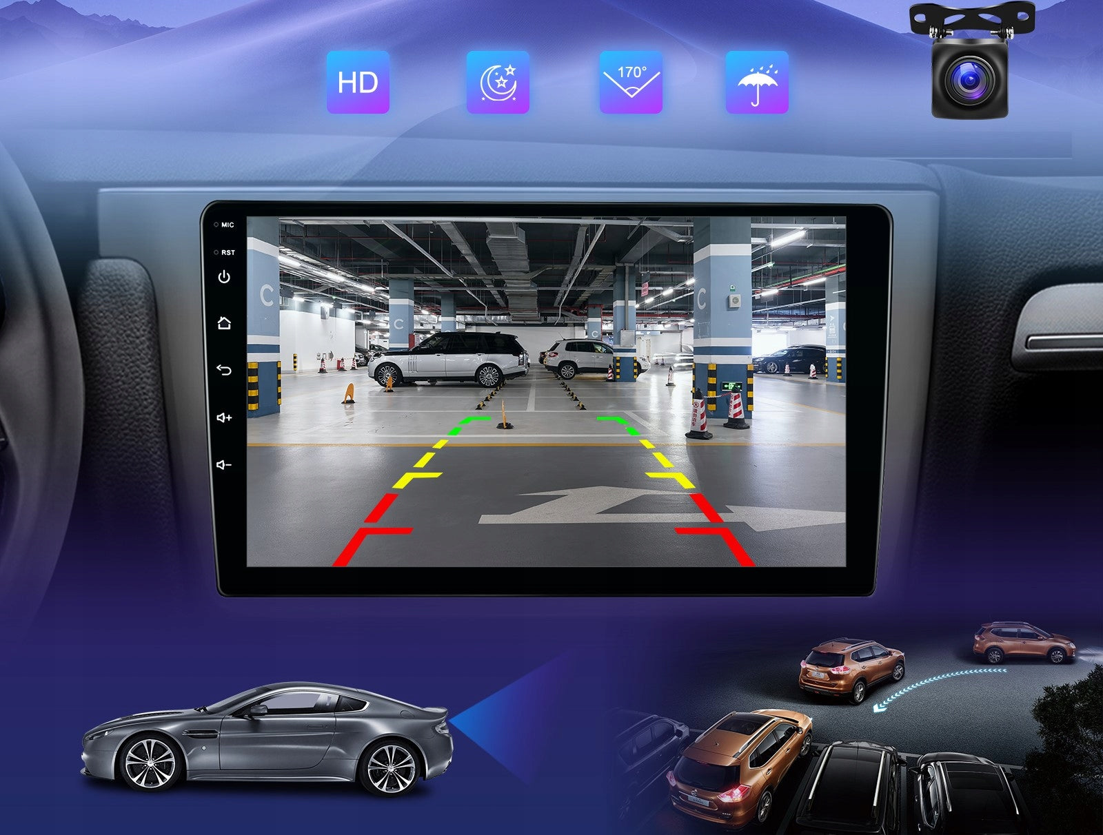 Car Radio 2 DIN Android CarPlay WiFi FM RDS GPS 9" 6GB RAM Packaging status original