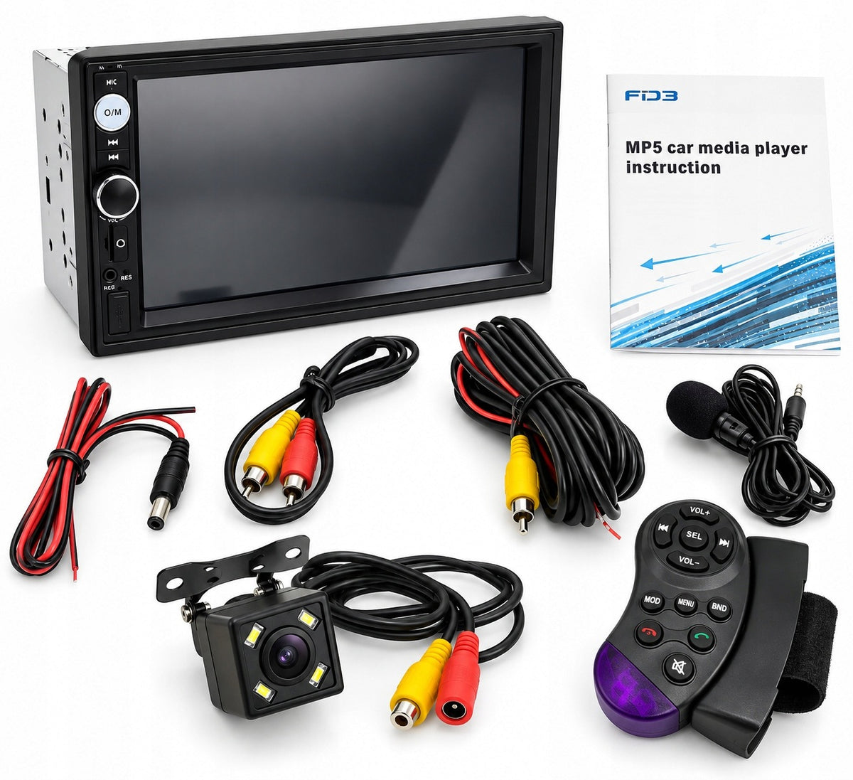 Car Radio 2 Din MP5 LARGE SCREEN Multimedia REVERSING CAMERA