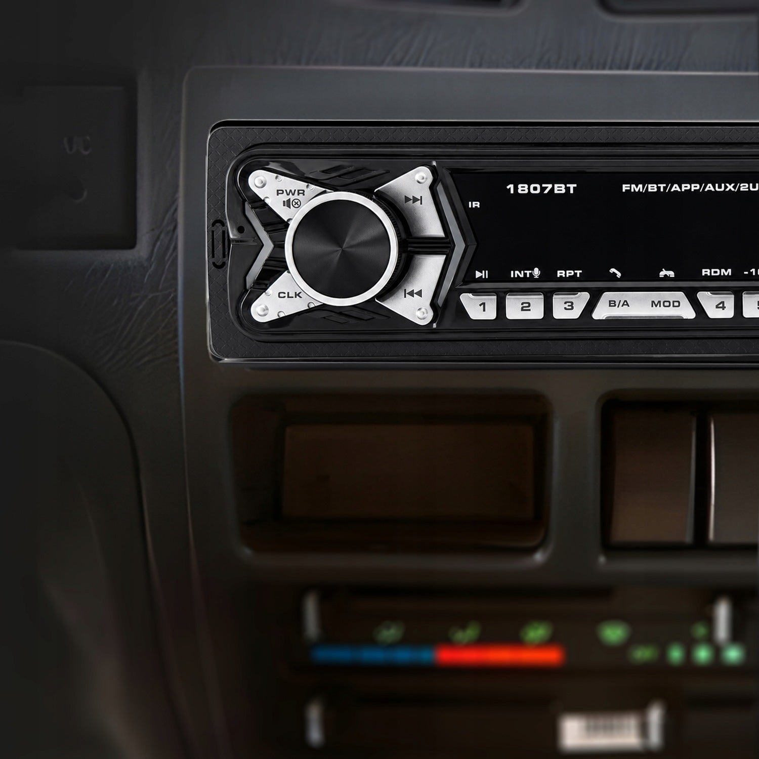 Car Radio Bluetooth 1-DIN USB AUX MP3 LCD Microphone Remote Control Kit Manufacturer code RADIO SAMOCHODWE 4X25 BLUETOOTH 2X USB AUX SD