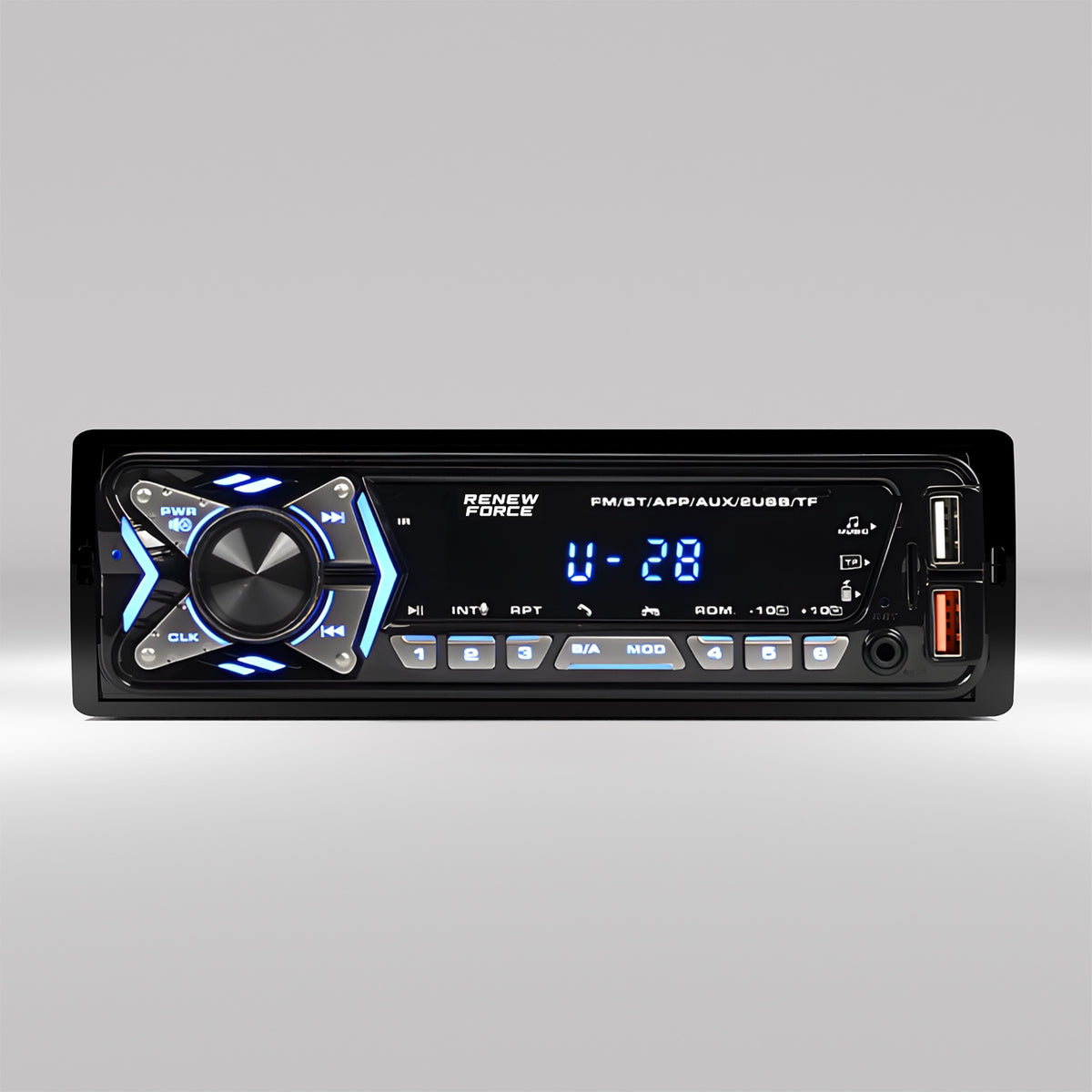 Car Radio Bluetooth 1-DIN USB AUX MP3 LCD Microphone Remote Control Kit Packaging status original