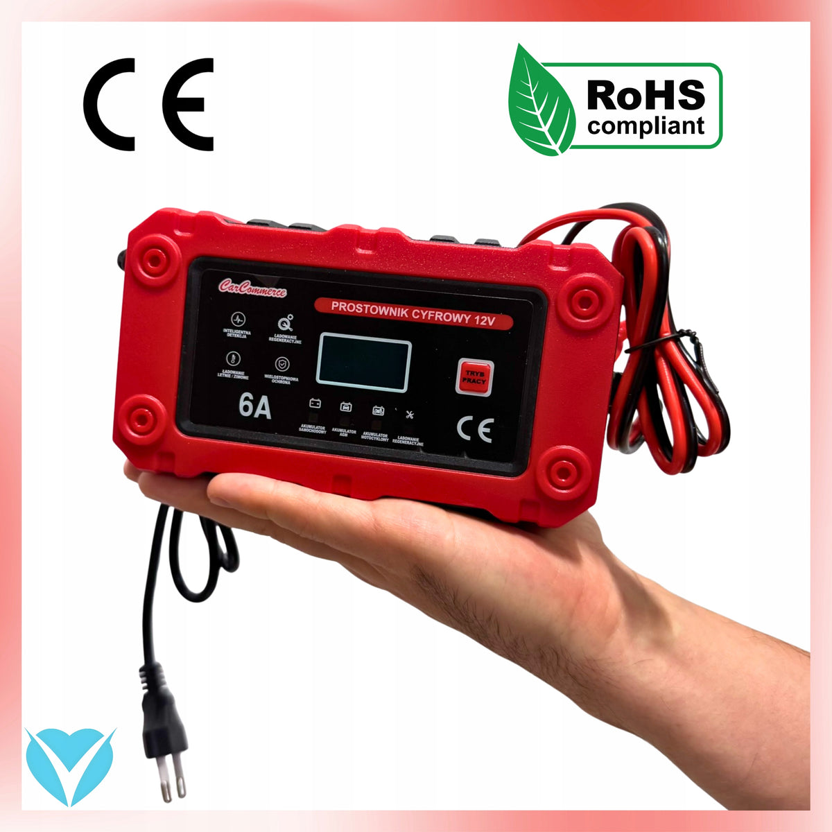 Car Rectifier 12v Automatic 6A AGM GEL Strong REGENERATION Manufacturer's catalog number prostownik do akumulatora