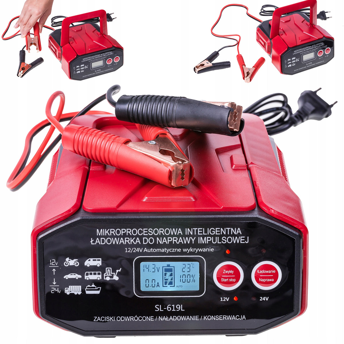 Car Rectifier for Batteries 24V 12V 30A AGM START-STOP