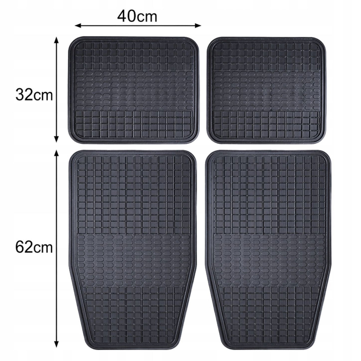 Car Rugs Rubber PVC NBR 4 Pack Universal Black Multi-item bundle yes
