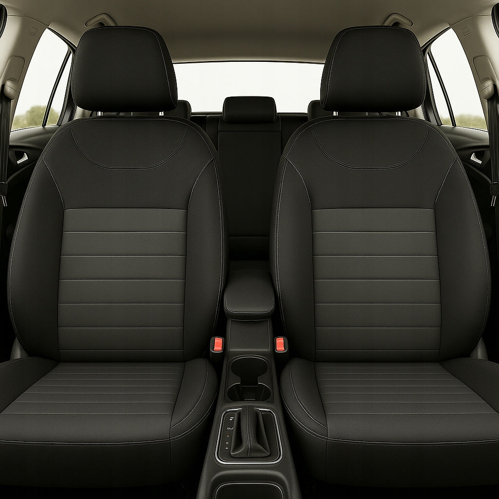 Car Seat Covers Universal T-Shirts Black Material 2pcs Manufacturer TBcars