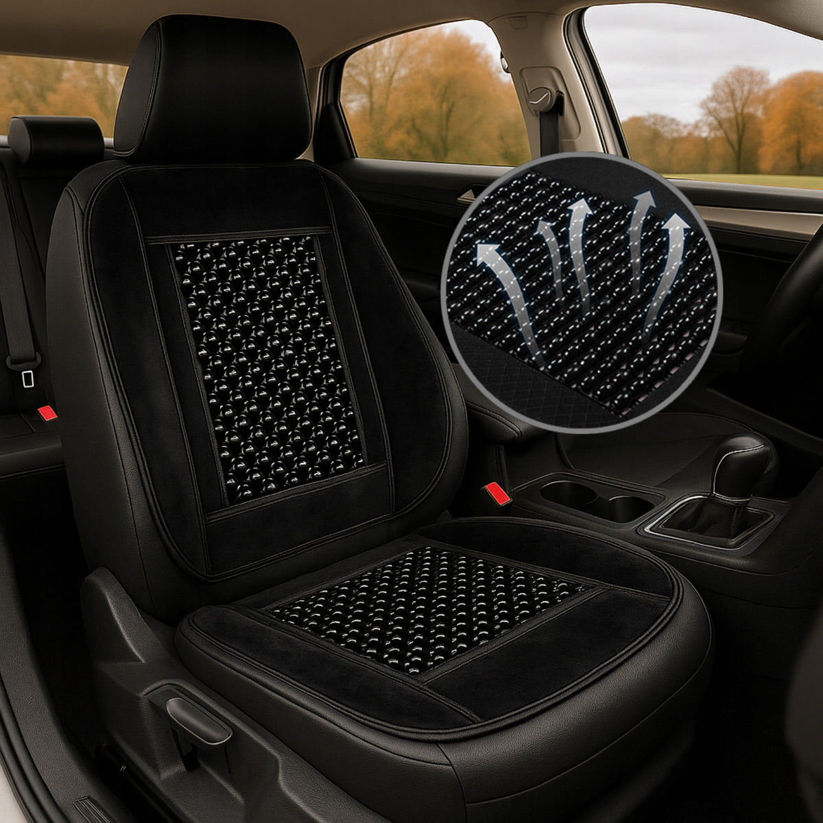 Car Seat Protective Mat Cover Beads for Car VELOUR Packaging status original