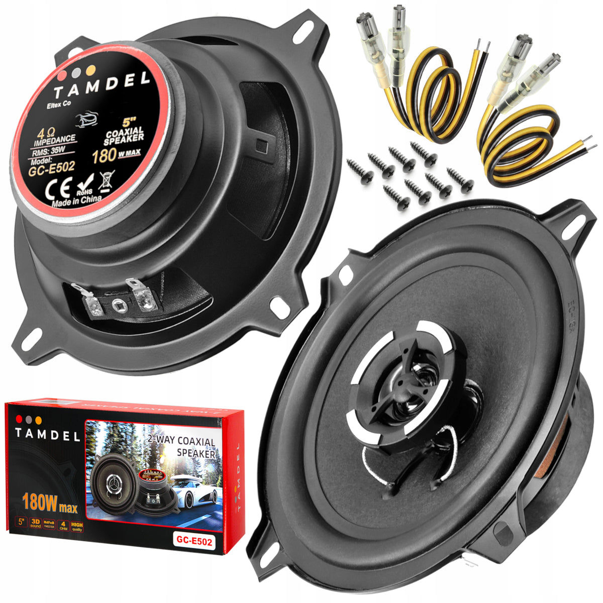 Car Speakers 130mm TAMDEL GC-E502 180W 2-Way Coaxial