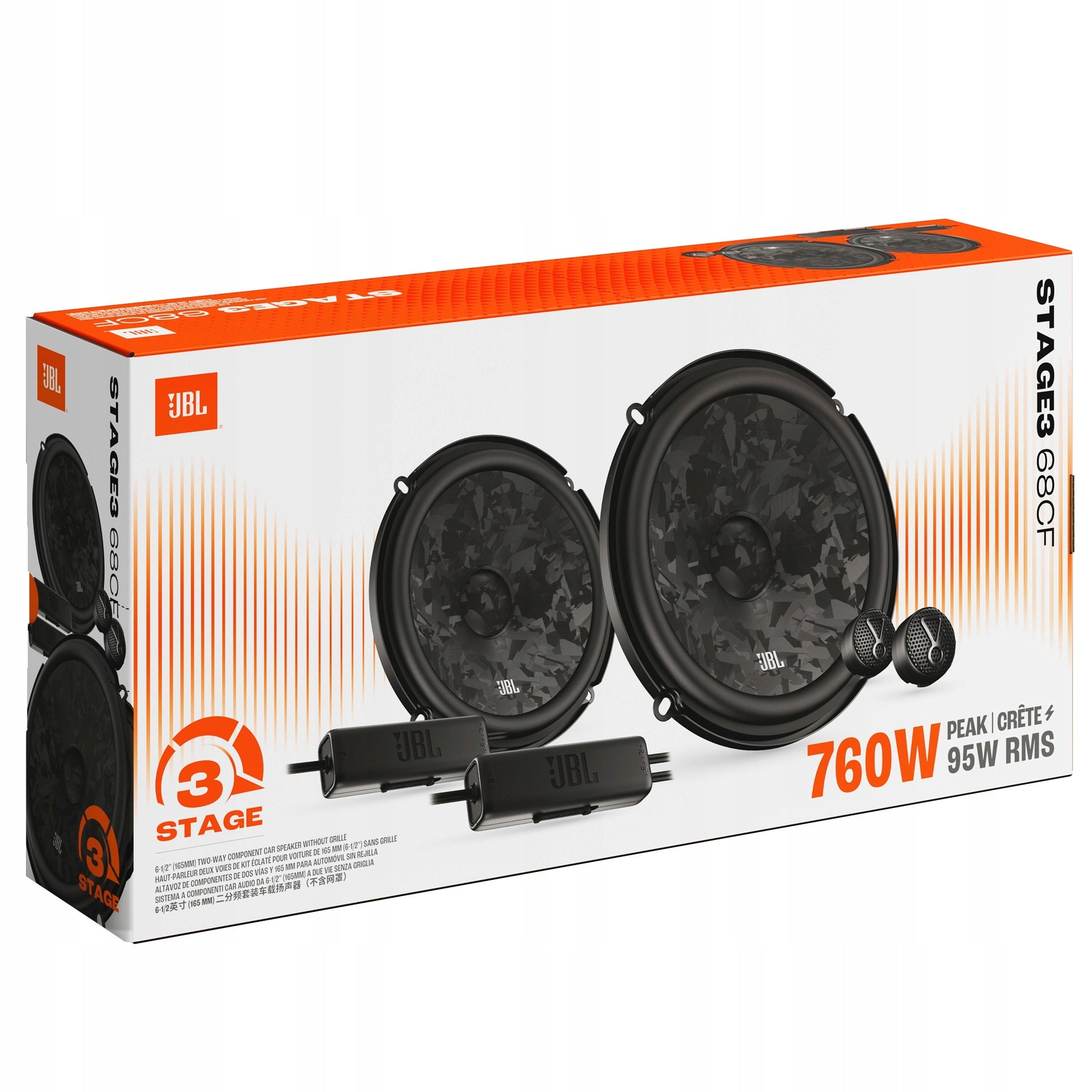 Car Speakers JBL Stage3 68CF 165mm 760W Separated Gen2 Kit Manufacturer code JBLSPKS368CF
