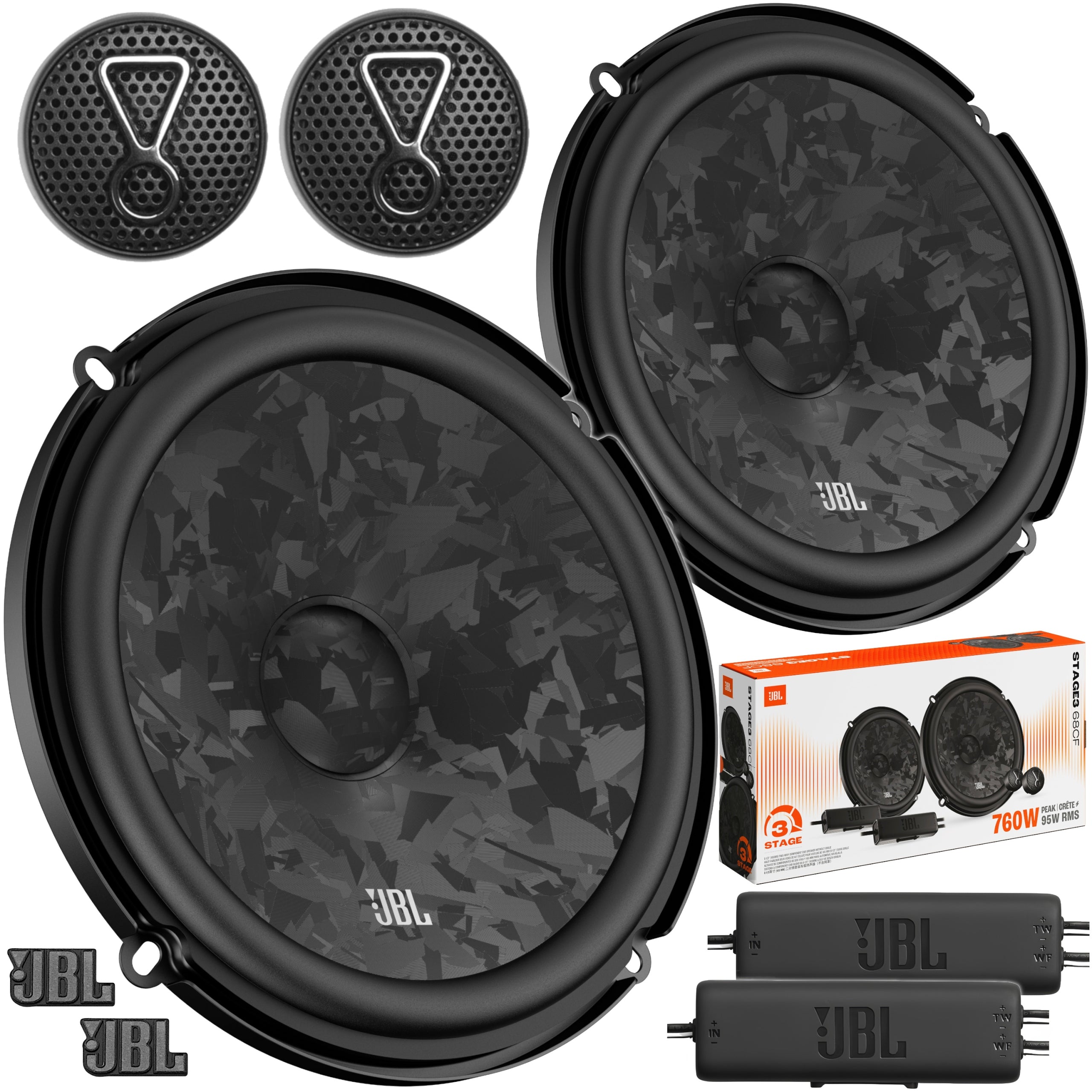 Car Speakers JBL Stage3 68CF 165mm 760W Separated Gen2 Kit