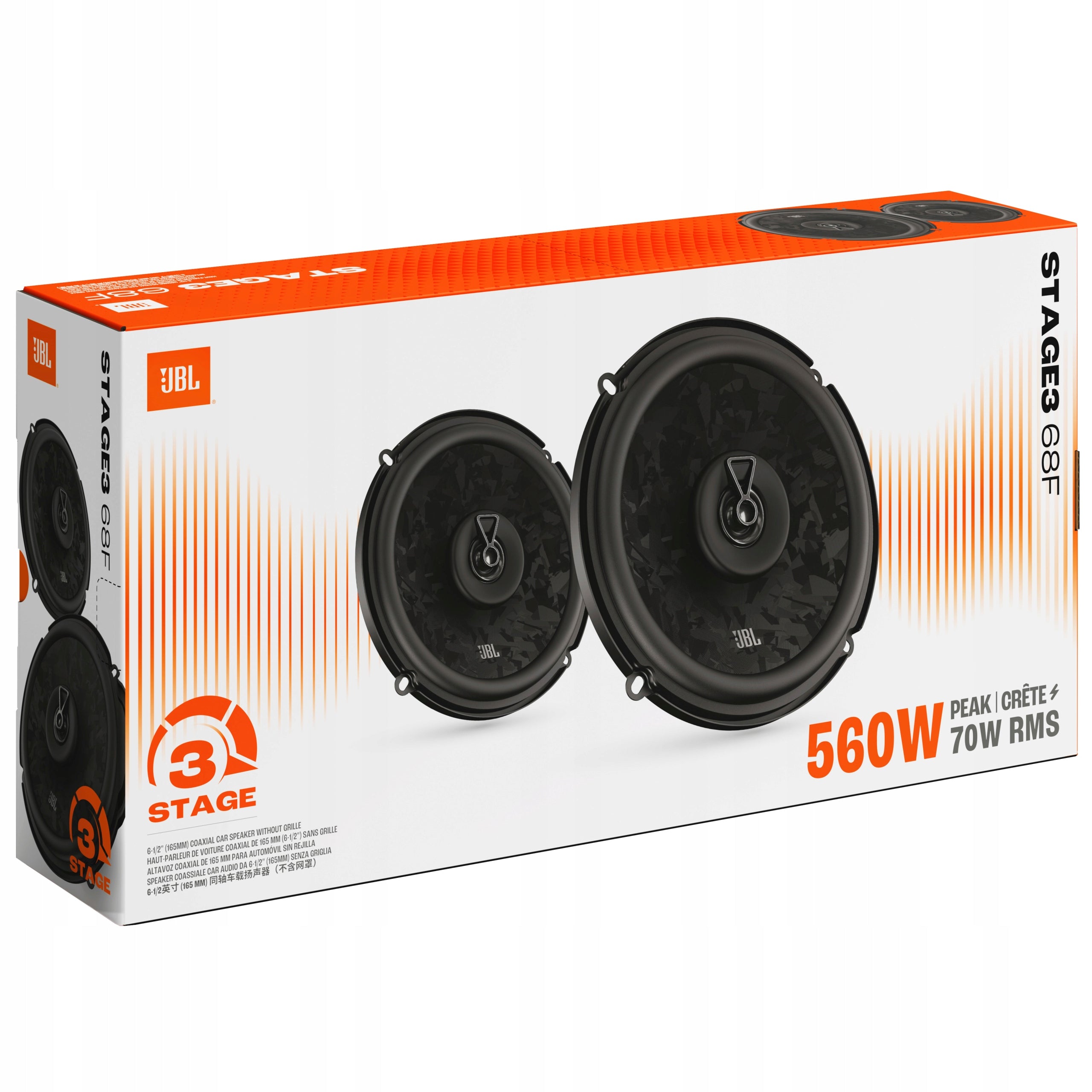 Car Speakers JBL Stage3 68F 165 mm 560W Two-Way 2nd Generation Manufacturer code JBLSPKS368F