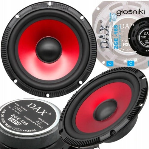 Car Speakers Set of Two Speakers 165mm Flat