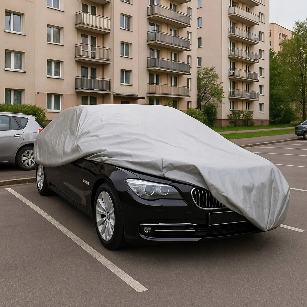 Car Tarpaulin Cover XL 540x175x120 Waterproof PEVA Packaging status original