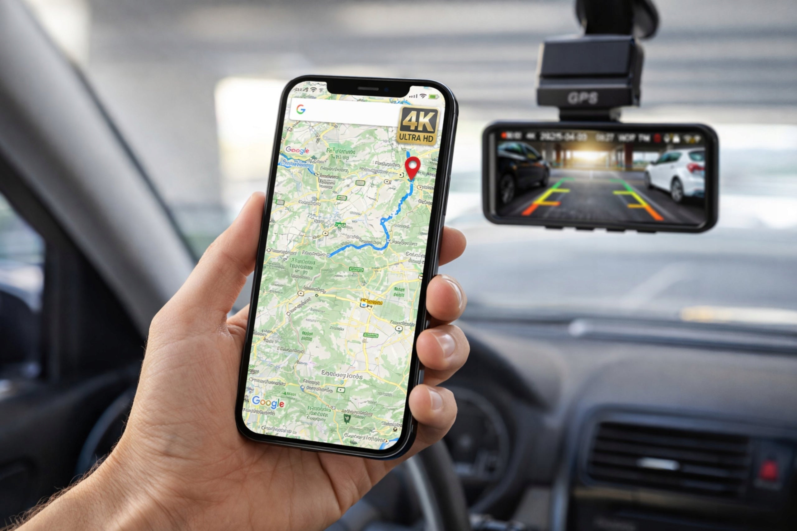 Car Video Recorder 4K GPS WiFi Camera Front Rear ADAS G-Sensor Power supply USB
