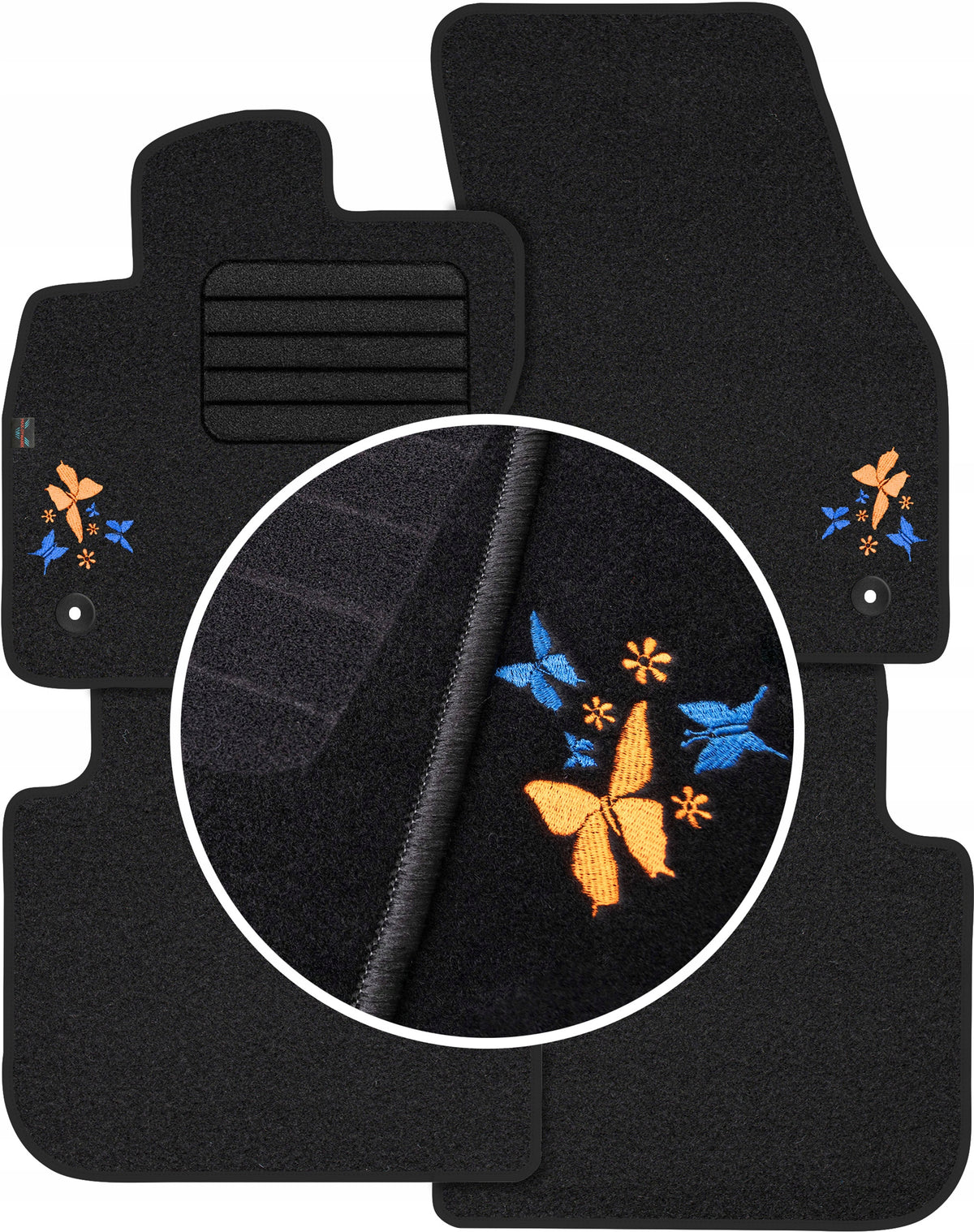 Car Wiper Rugs Embroidery BUTTERFLIES 6mm