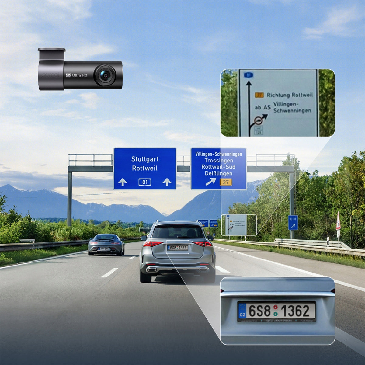 Car camera 70mai M310 Plus 4K lens 360° + collision form Brand 70mai