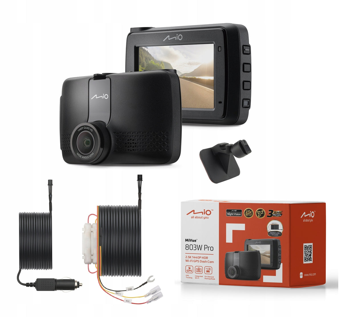 Car camera Mio MiVue 803W PRO HDR/2.5K/GPS/WiFi/Smartbox
