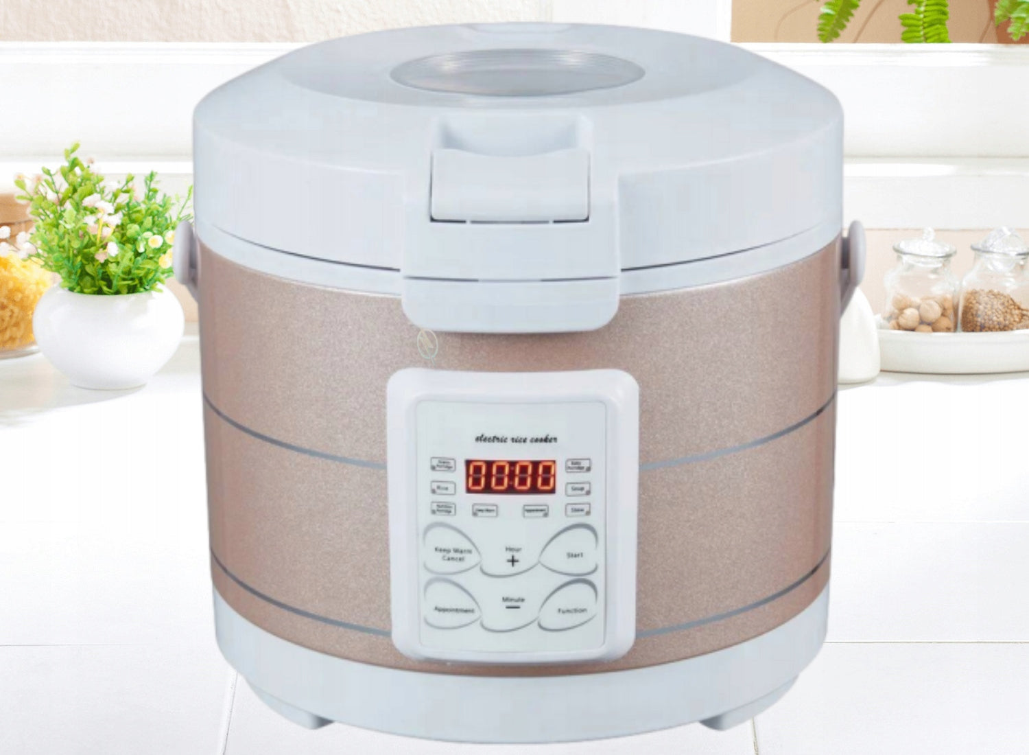 Car cooker for cooking rice multicooker 12V/24V 3L Dominant color gold