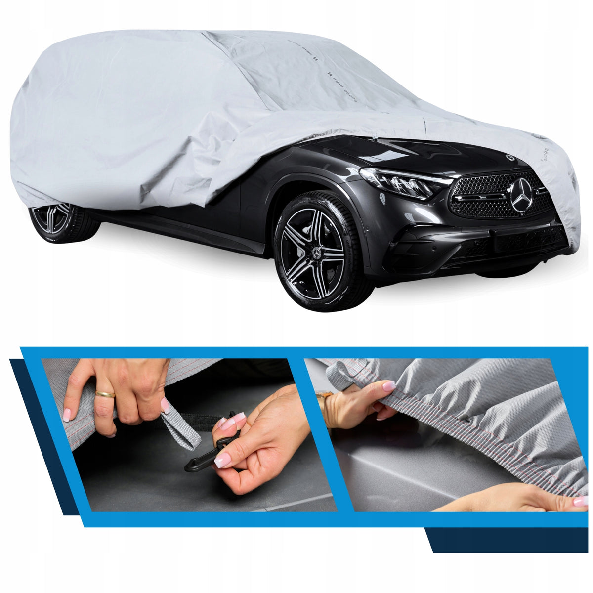 Car cover BMW 5 F30 G20 E28 3 E34 E39 E24 Sedan 3 layers BELTS Manufacturer's catalog number prac_L1S