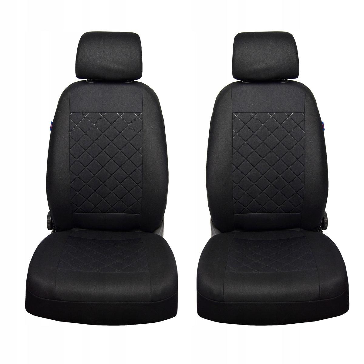 Car covers - black with large quilted plaid - KIA CEED