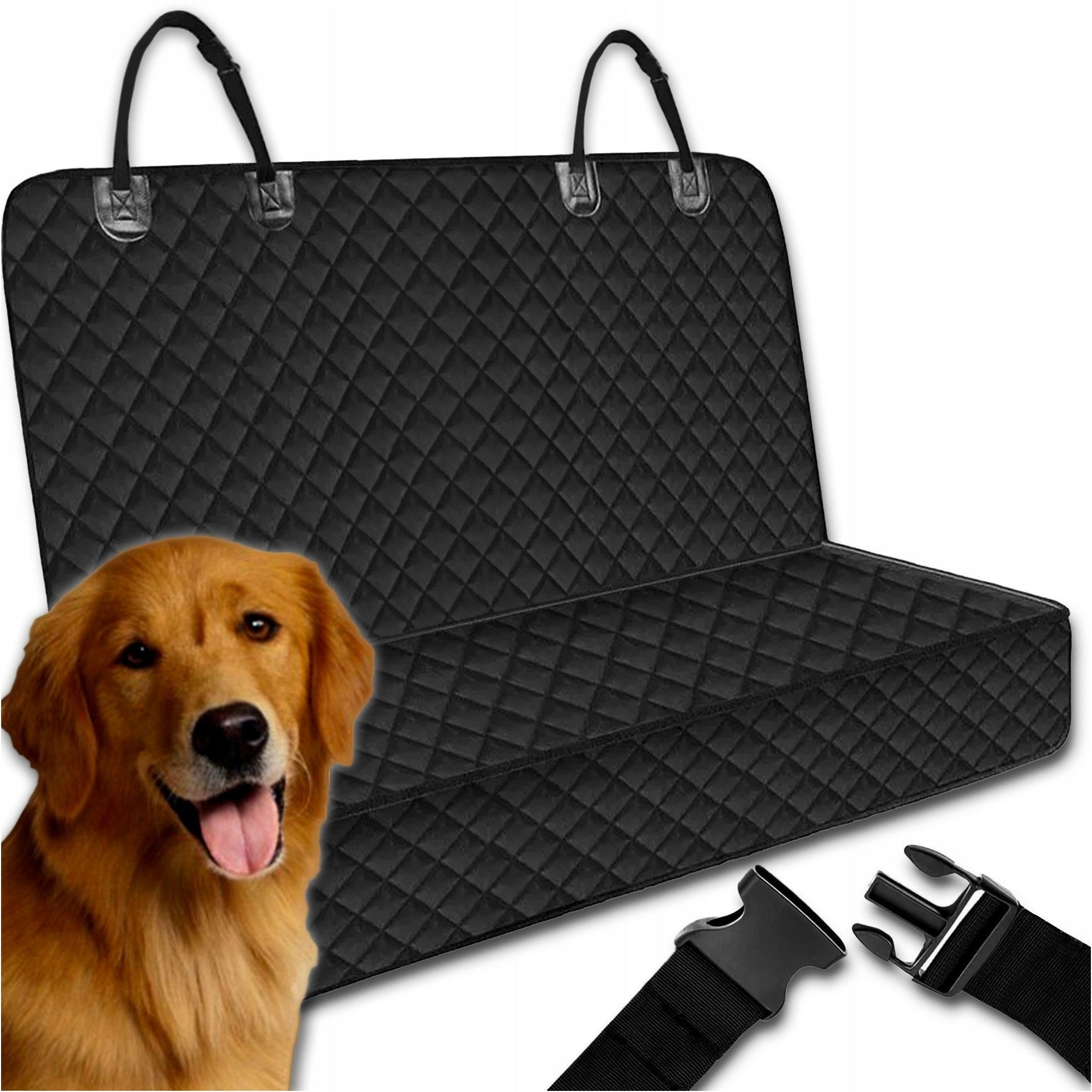 Car mat for Dog plastic universal black 142 x 142