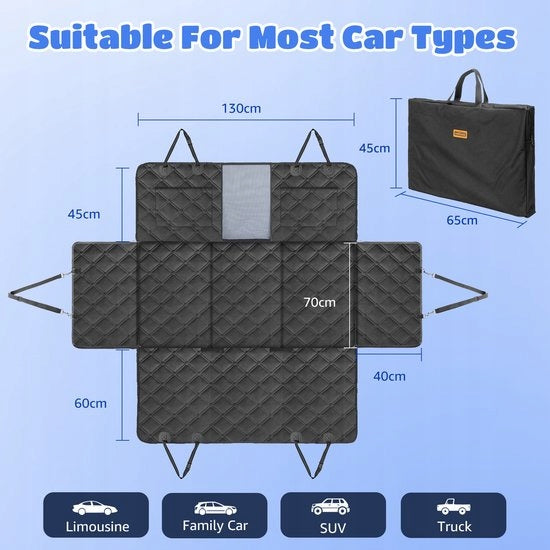 Car mat universal fabric Nobleza black 131 cm x 164 cm