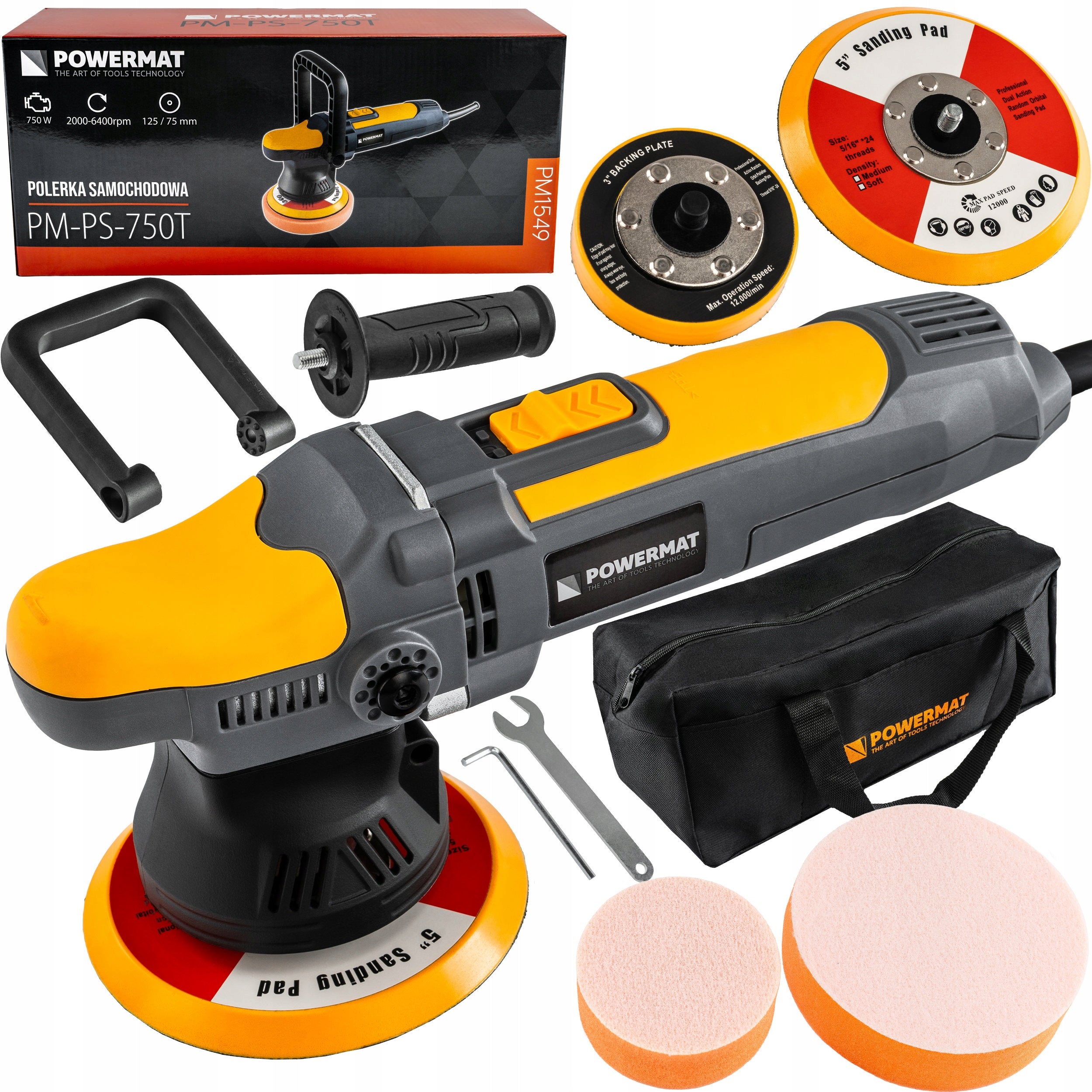 Car polisher Powermat 750 W 125 mm speed control