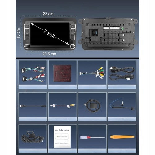 Car radio Android 13 2DIN VW Golf 5 6 Polo T5 Passat Touran CarPlay Manufacturer code B7VW T100-202419