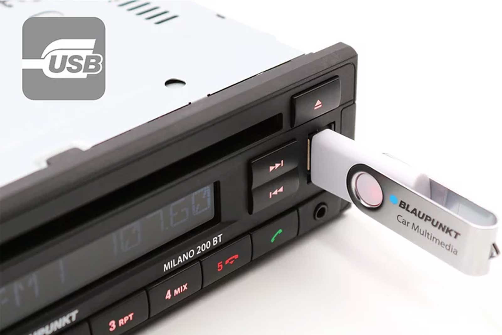 Car radio CD MP3 AUX Bluetooth 4x40W Blaupunkt Milano 200 BT Manufacturer code 2001020000003