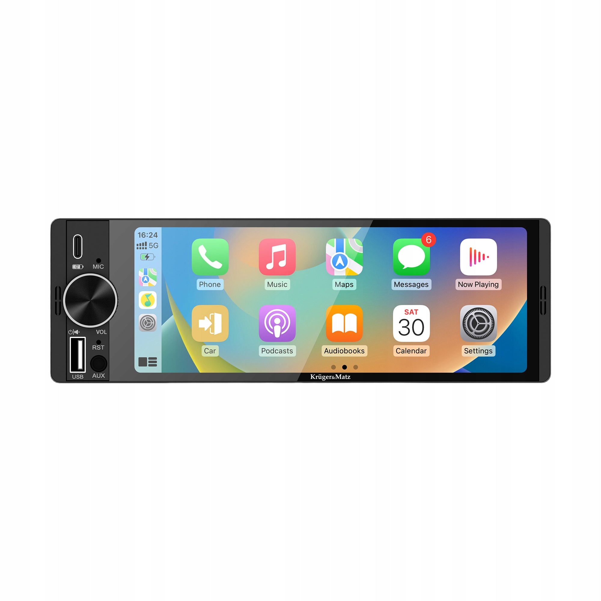 Car radio Kruger&Matz KM2016 CarPlay/AndroidAuto 6,3” USB 1DIN Packaging status original