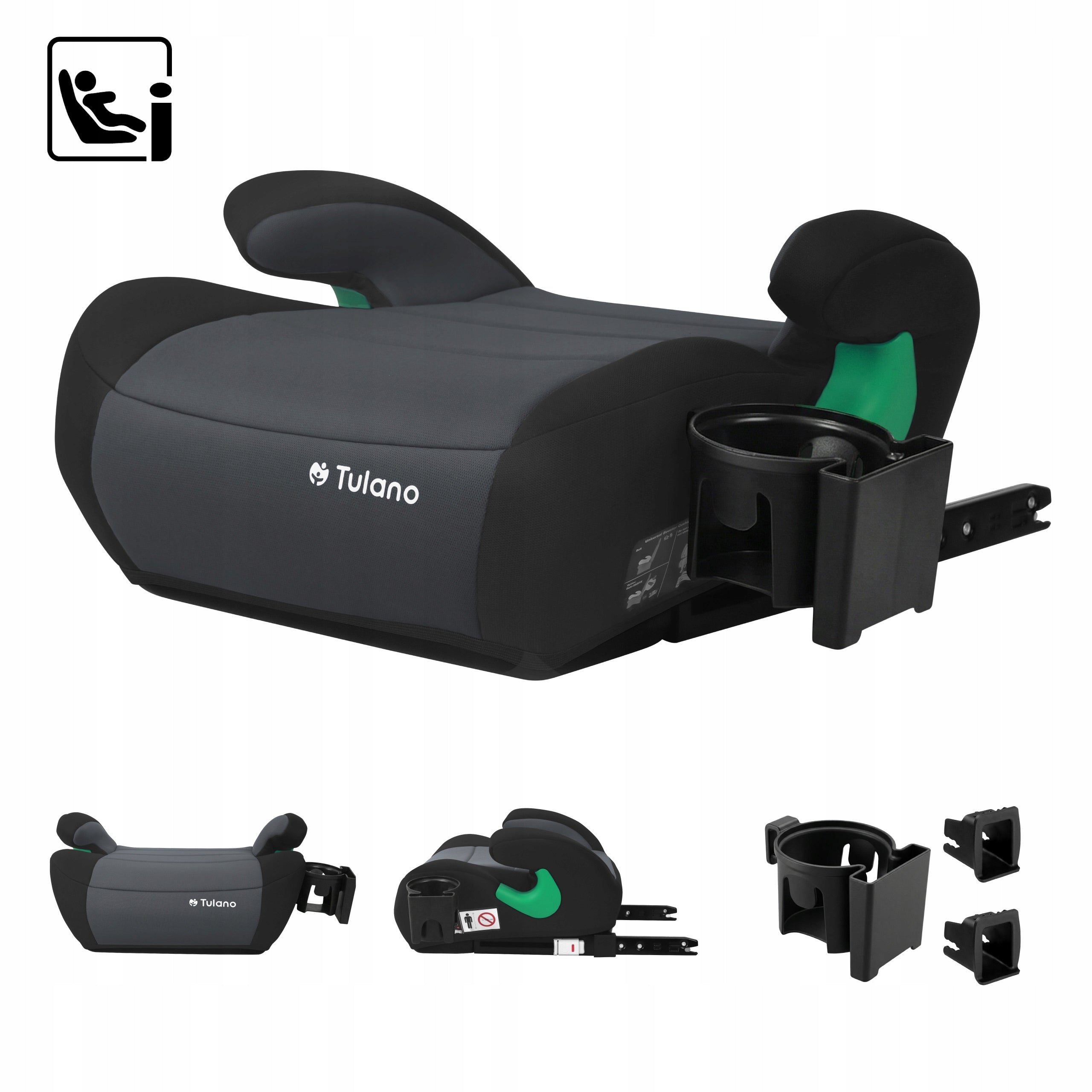 Car seat 15-36 kg isofix TULANO black  seat