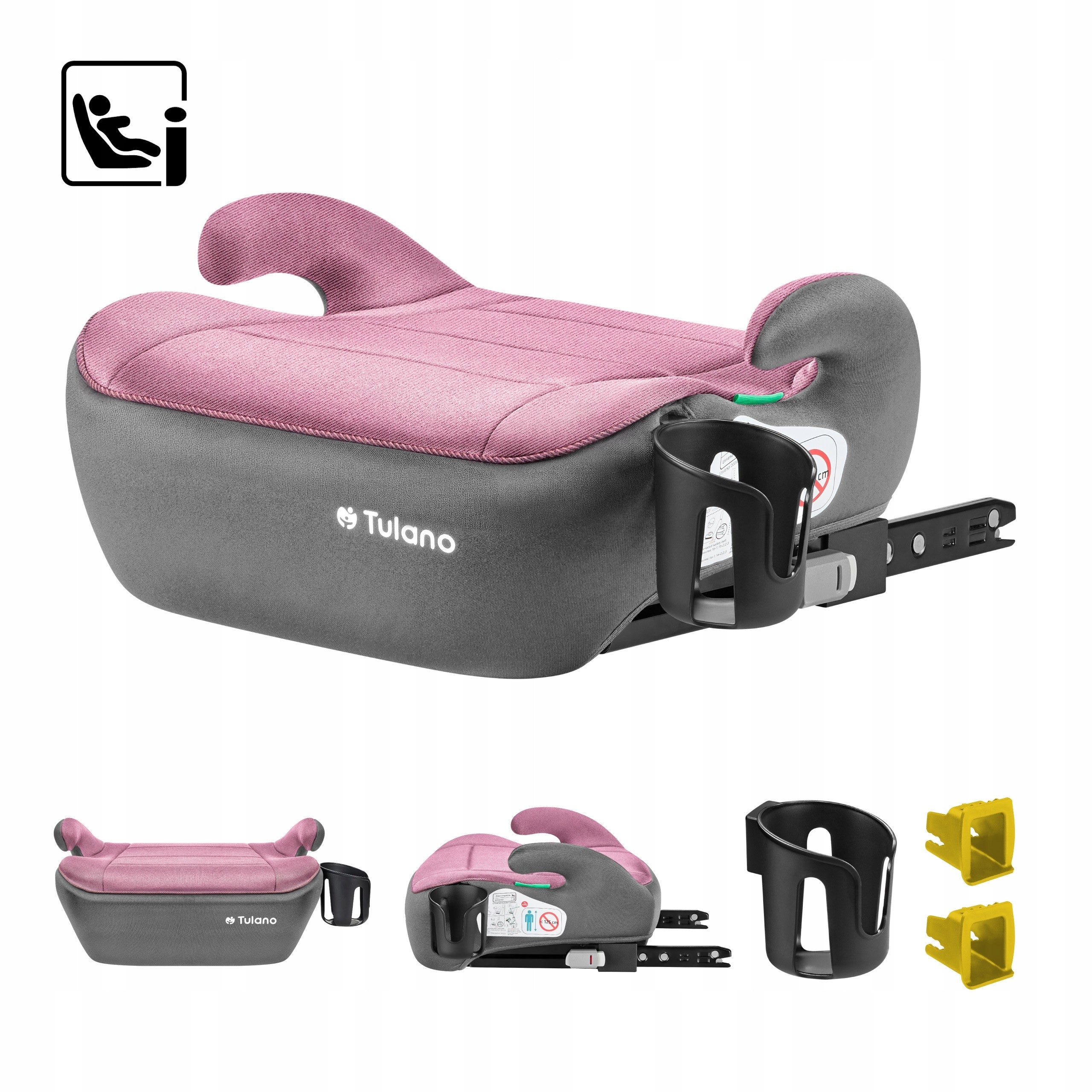 Car seat 15-36kg TULANO I-Size Isofix stand  pink