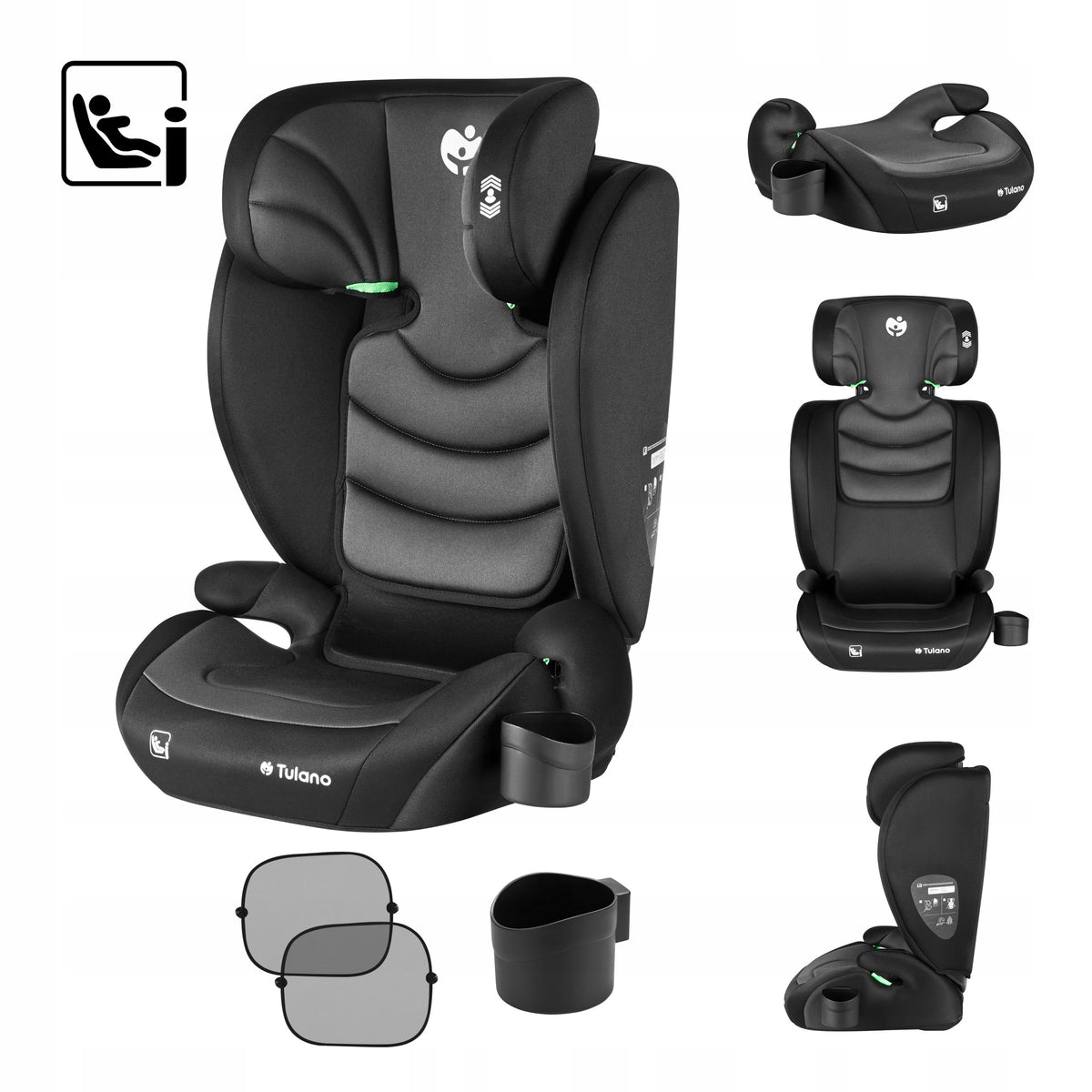 Car seat 15-36kg TULANO i-Size R129 stand  100-150