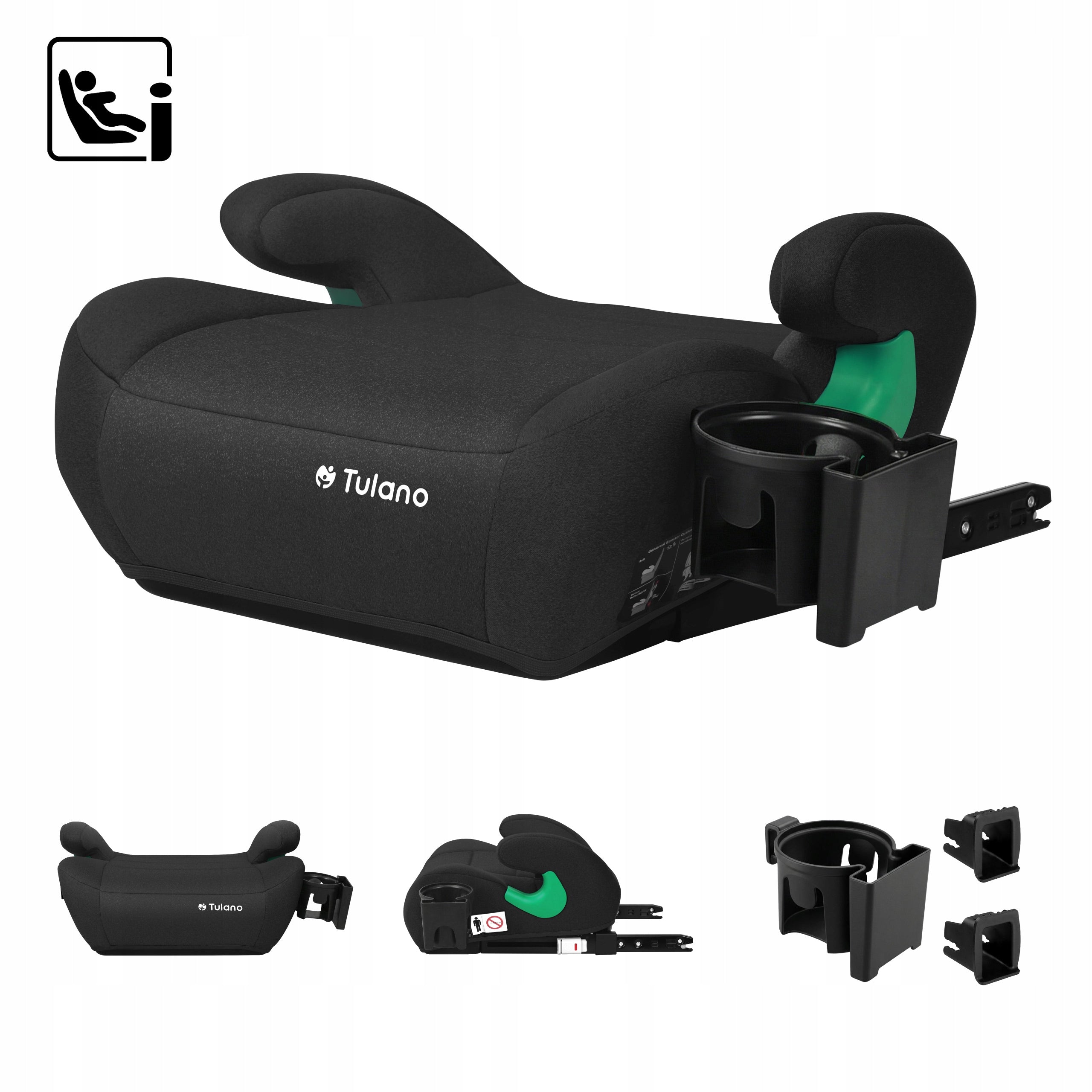 Car seat 15-36kg isofix TULANO seat UNDERSUPNIK black i-Size