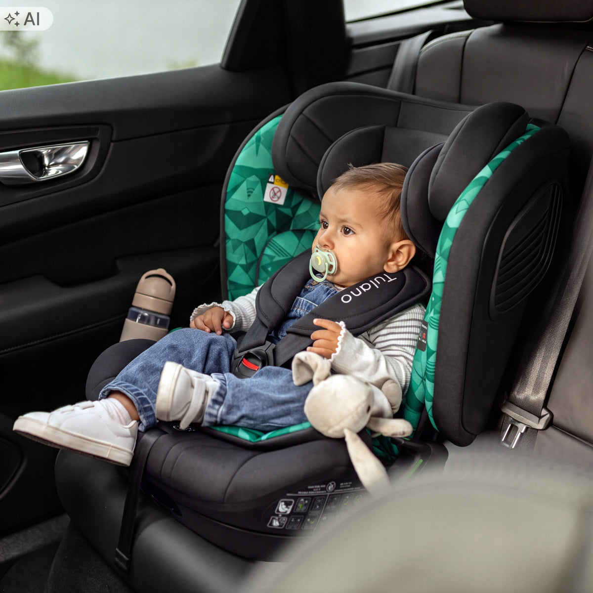 Car seat 9-36kg ISOFIX Tulano i-Size 76-150cm FOLDING green Packaging status original
