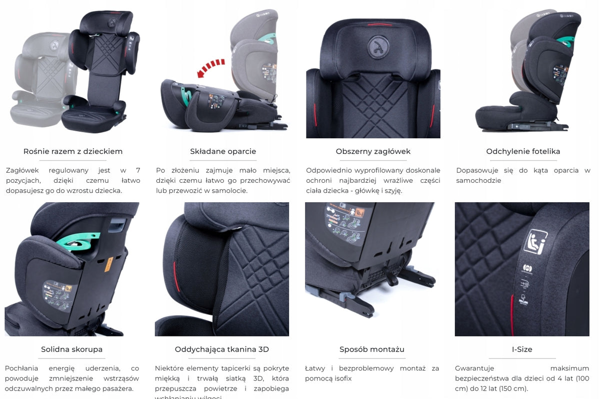 Car seat Avola Isofix 100-150 cm grey Manufacturer code 5902659514363
