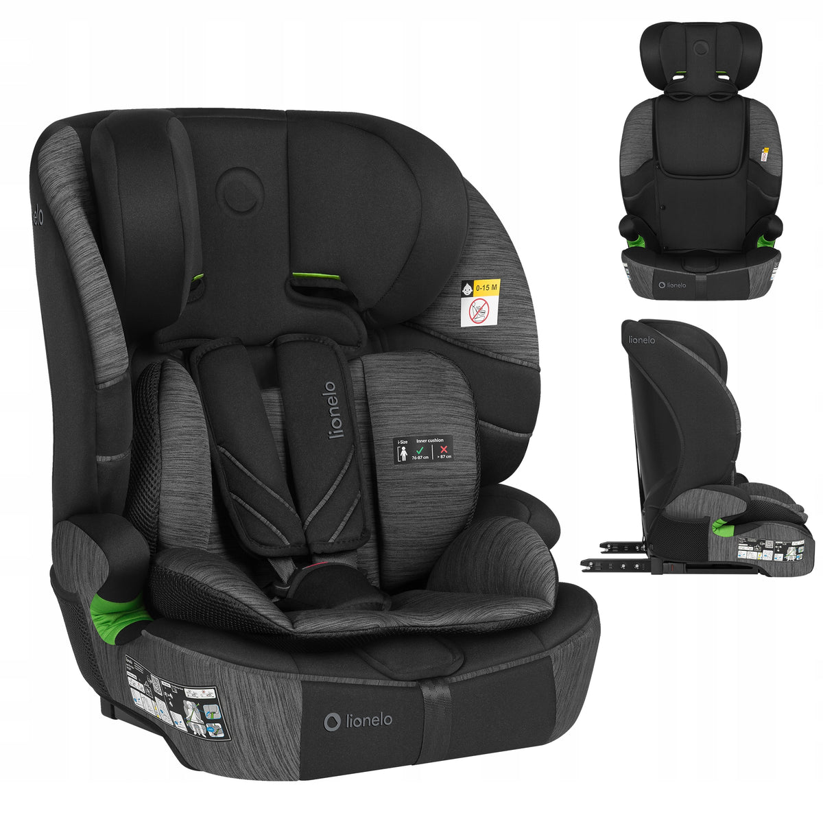 Car seat ISOFIX 76-150 cm 9-36 kg Lionelo LEVI FIX i-Size